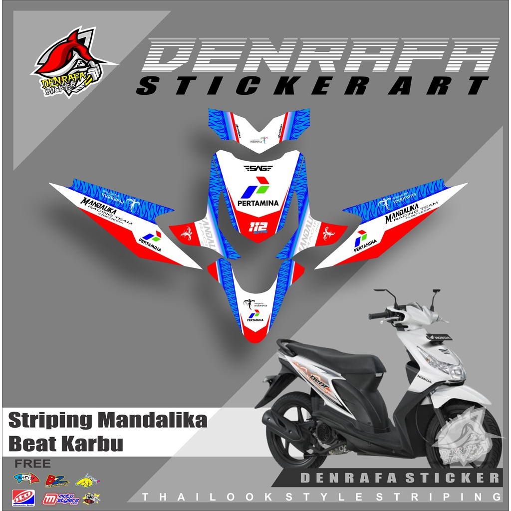 STRIPING BEAT KARBU MANDALIKA / DECAL BEAT KARBU LAMA MANDALIKA