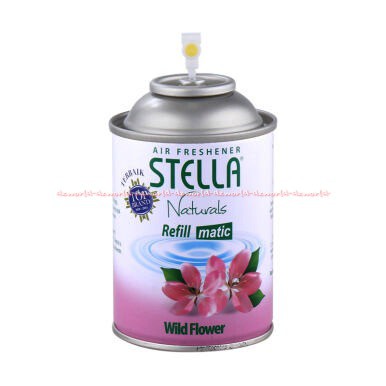 Stella Matic Wild Flower 225ml Refill Pengharum Ruangan Otomatis Isi Ulang Stela Refil