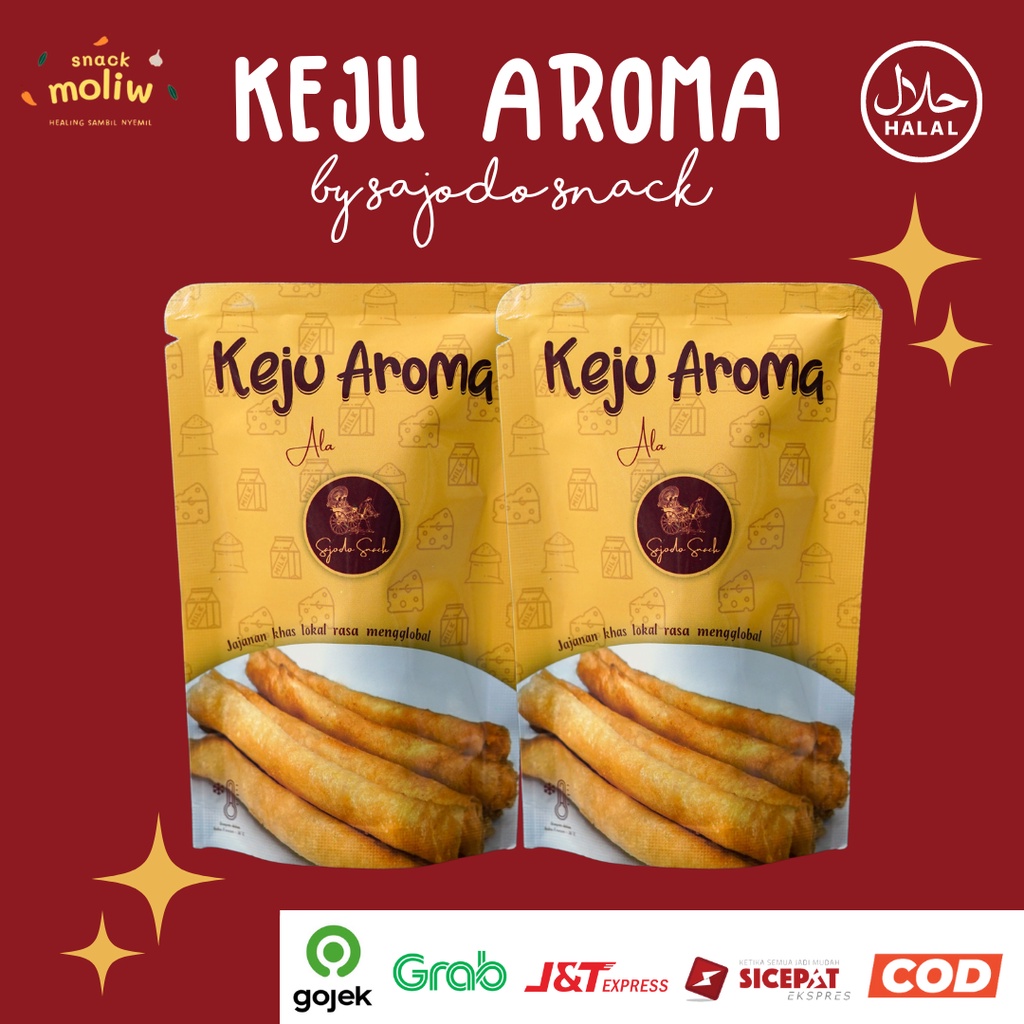 Keju Aroma Sajodosnack Cheese Stick Cheese Roll Frozen Food Gurih Manis Melted  READY