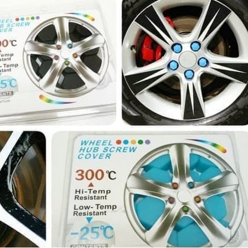 Tutup Baut Silikon Lugnut Velg Silicone Car Wheel Cover Hub Screw