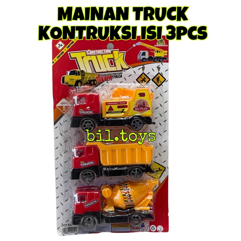 MAINAN ANAK MOBIL KONSTRUKSI TRUCK ENGINEERING ISI 3PCS OCT6361