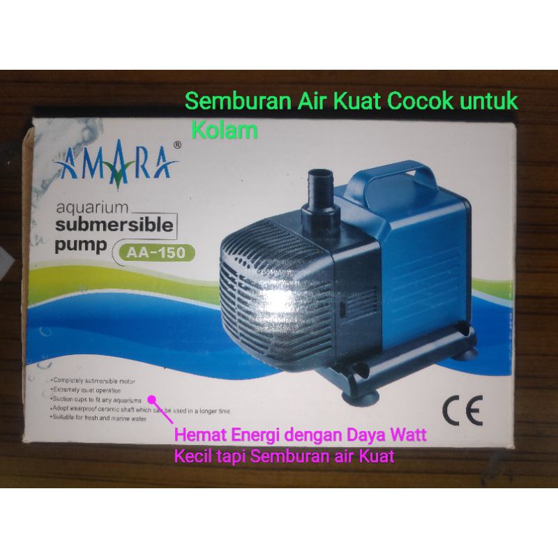 Pompa Air Celup Aquarium besar & Kolam Hmax: 2m + Qmax: 2000L/h  &  Hmax: 3m + Qmax: 3000L/h