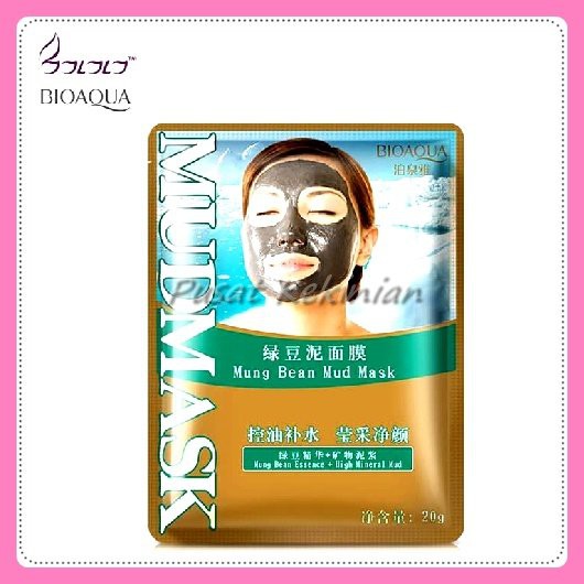 MASKER MUKA BIOAQUA MUNGBEAN - SACHET Bioaqua Mud Mask - Masker Wajah Mung Bean