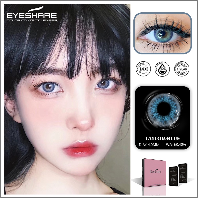 [✅COD] 1 Pasang Lensa Kontak Warna Softlens Mata Normal TAYLOR Sepasang Lensa Kontak Warna Soflens Karakter Softlens Murah Minus 0.00 DIA 14MM