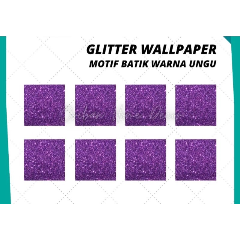 WALLPAPER DINDING 3D MOTIF BATIK VARIAN WARNA 70x70cm-STIKER-UNGU 42PC