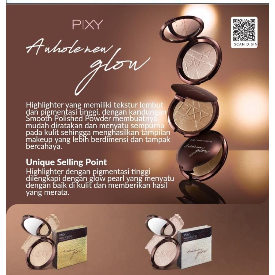 Pixy Make It Glow A Whole New Glow Highlighter 8 gr / Pixy A Whole New Glow Highlighter / Pixy Make It Glow A Whole New Glow Highlighter Shining Gold