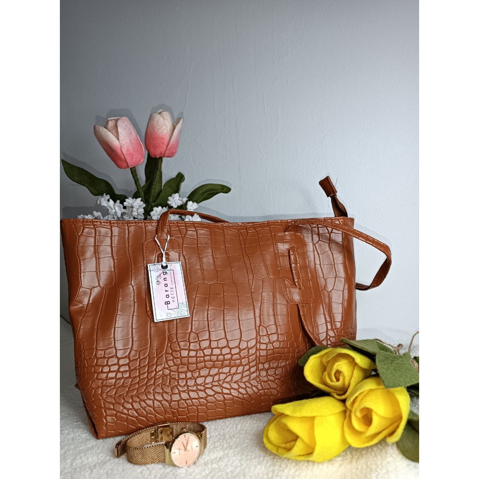 Tote Bag Wanita Croco, Croco Woman Tote Bag
