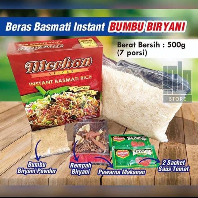 

MERHAN BRIYANI paket Basmati Bumbu Instan Lengkap Nasi Briani