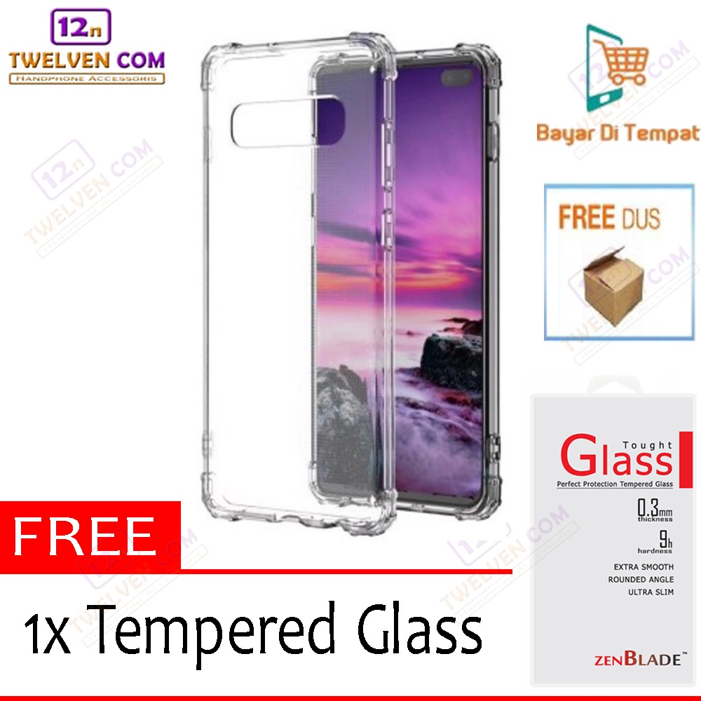 Case Anti Crack Softcase Casing Samsung S10 Plus - Free Hydrogel Anti Gores