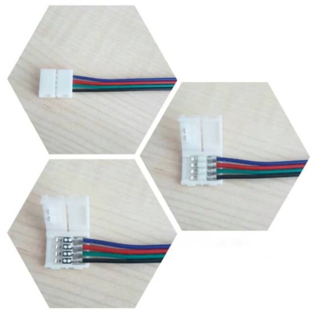 Kabel Jepit Buntung Sambung Led Strip RGB  3528 5050 RGB Sambungan tidak perlu solder