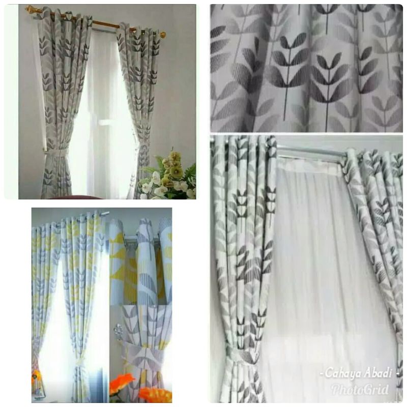 Gorden Minimalis Blazer Warna Kuning Abu-Abu Hitam Gorden Jendela Gorden Pintu Hordeng Minimalis Smo