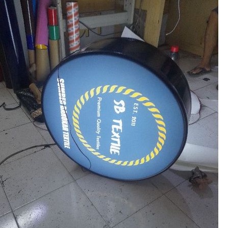 NEON BOX BULAT  80 CM 2 SISI