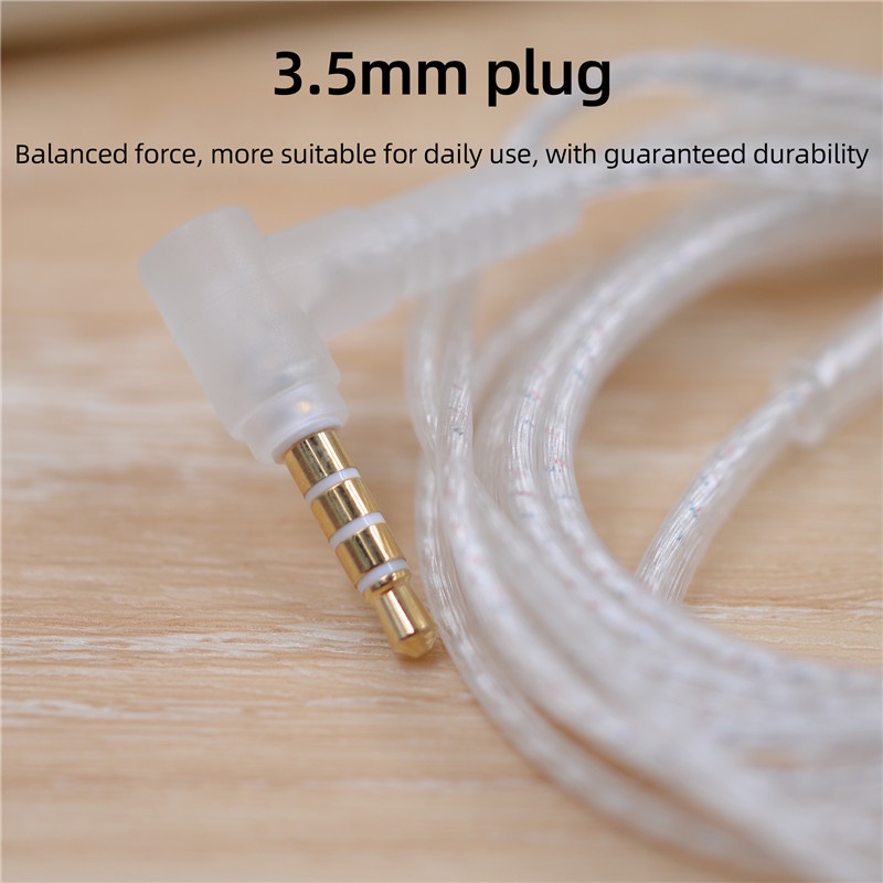 Kz Kabel Earphone 2Pin 0.75mm Lapis Silver Untuk KZ ZSN Pro X EDX ZEX Pro