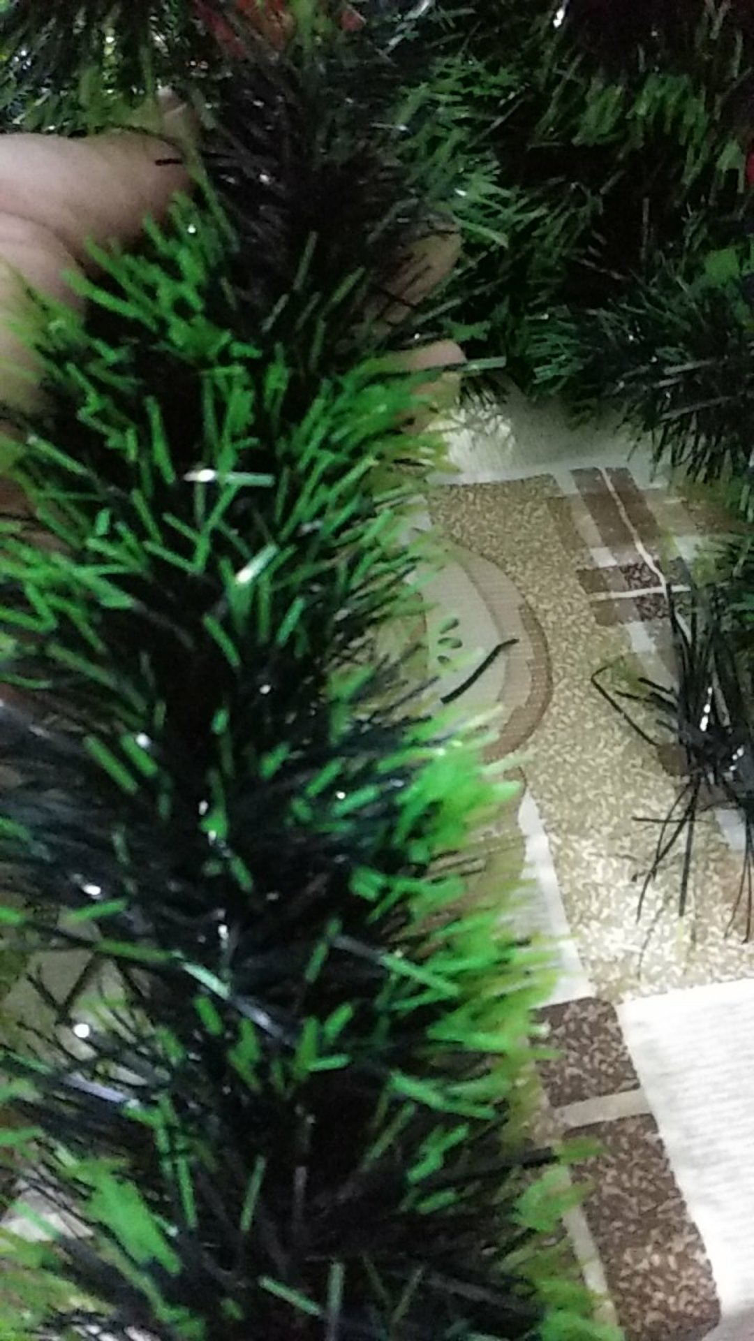 Slinger Hijau / Hiasan Tinsel Dekorasi Pohon Natal / Dekorasi Natal / Slinger Natal Hijau