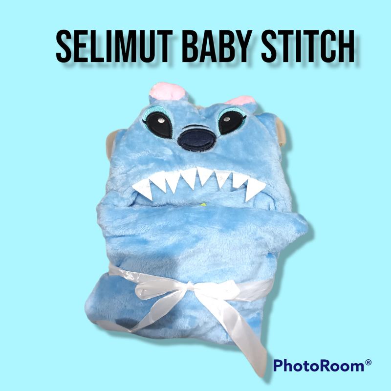 Selimut Stitch/Selimut Topi Bayi/ Selimut Hoodie lucu