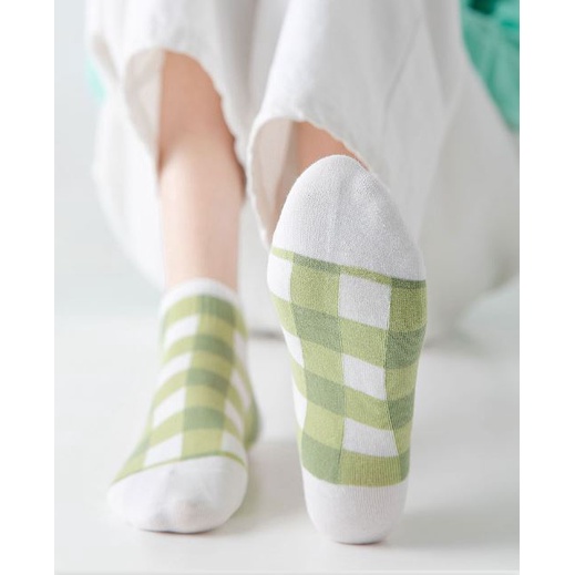 TJM KK199 Kaos Kaki Wanita Motif Lime Semata Kaki Kaos Kaki Pendek Japanese Ankle Socks Korean