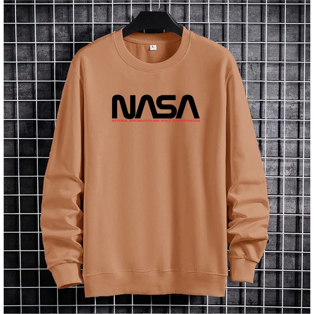 bisa COD / AFOLATO - BAJU SWEATER NASA / atasan lengan panjang/ sweater pria dewasa / terbaru / terlaris