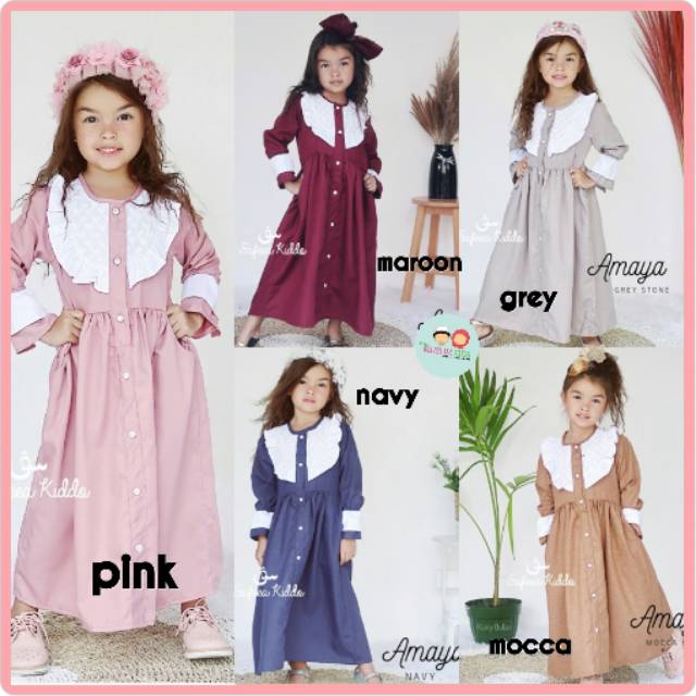 Dress Anak Lucu Amaya Gamis by Safeea Kiddo