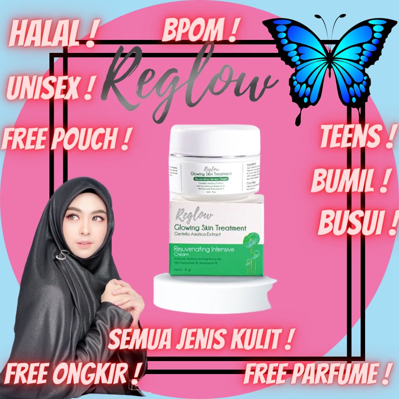 REGLOW Skincare Cream Original Glowing UV Whitening BPOM Krim Siang Malam Perawatan Kecantikan Wajah