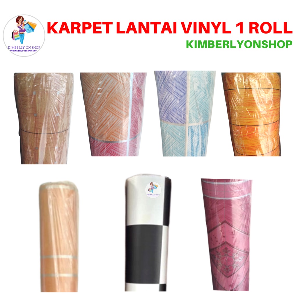 Karpet Plastik Vinyl 1 ROLL Alas Meja dan Lantai 15 Meter