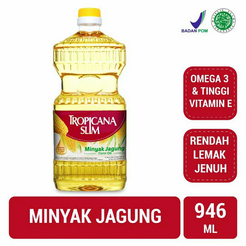 

Tropicana Slim Corn Oil Bottle 946 ml - Minyak Jagung