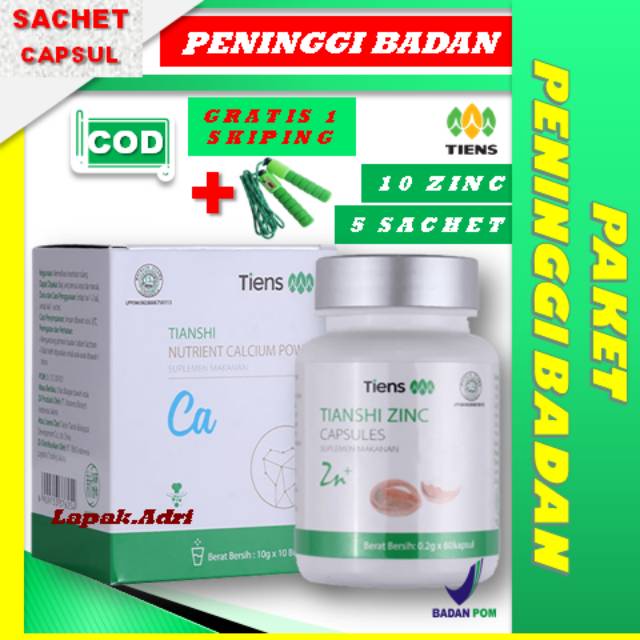 Paket Peninggi Badan Tiens Kalsium Nhcp Zinc Tianshi Penambah Tinggi Growup