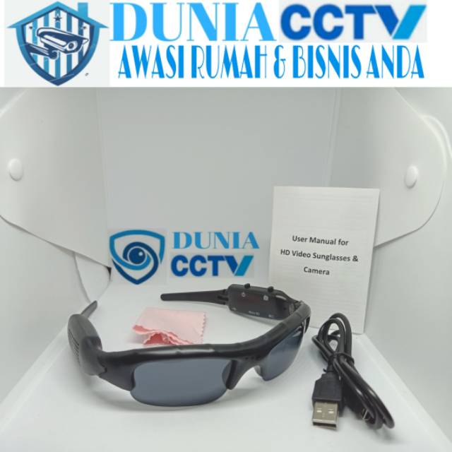 Spy Cam Kacamata Black Slot Micro SD Kamera Kaca Mata kamera Pengintai