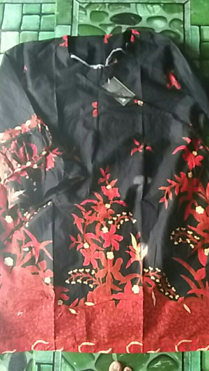 Aserehe Zigzag Tunik Jumbo Batik Mataraman Sogan Camaline Seragam Kantor Kerja Xxl Ld 132