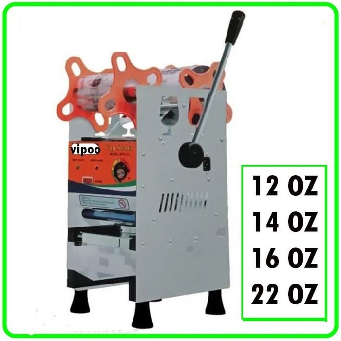 Cup Sealer Mesin Press Gelas Plastik Omicko C39 Sealing Machine 22 Oz 700ml Tutup Gelas Minuman Plastik