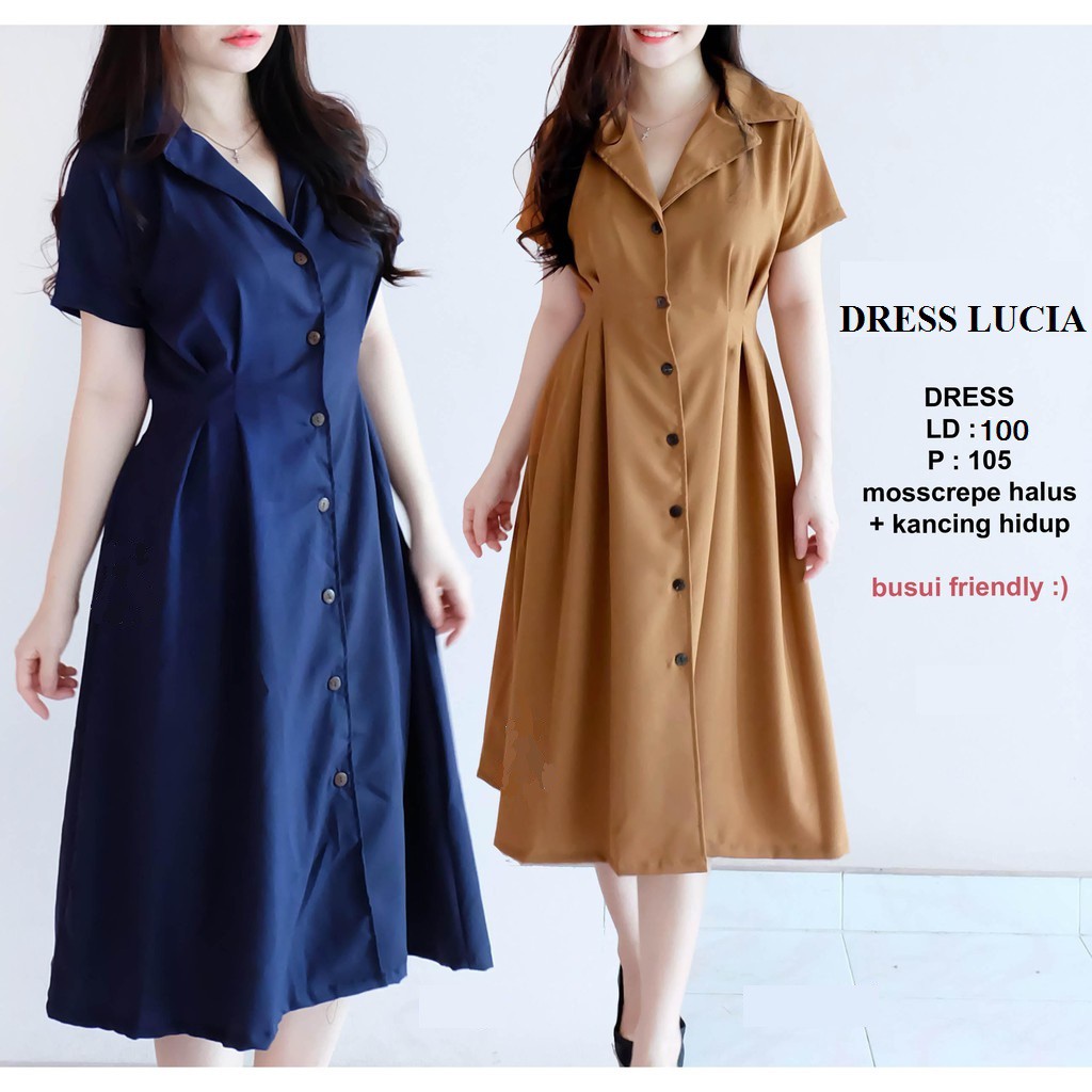 DRESS LUCIA/DRESS/PAKAIAN WANITA/DRESS KOREA