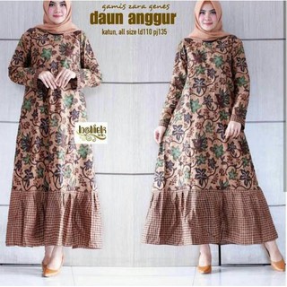 Hot Promo Ori  Naura  Gamis  terbaru 2021 parang cape Gamis  