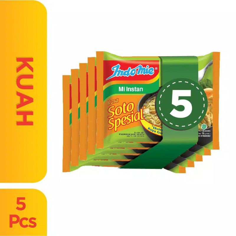 

Indomie Mie Instan Kuah Soto Spesial-5pcs