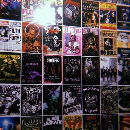 〘PGR〙 Poster Band Dekorasi dinding Hiasan Dinding Kamar Rock, Metal, Punk 12k Dapat 8  Bisa Custom