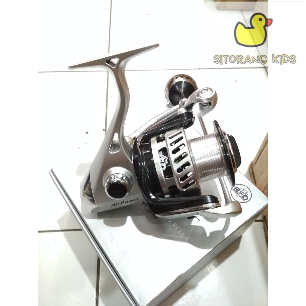 [Promo] Reel Ryobi Ap Power II 6000  8000 10000 Silver Full Metal Body Max Drag 10 Kg