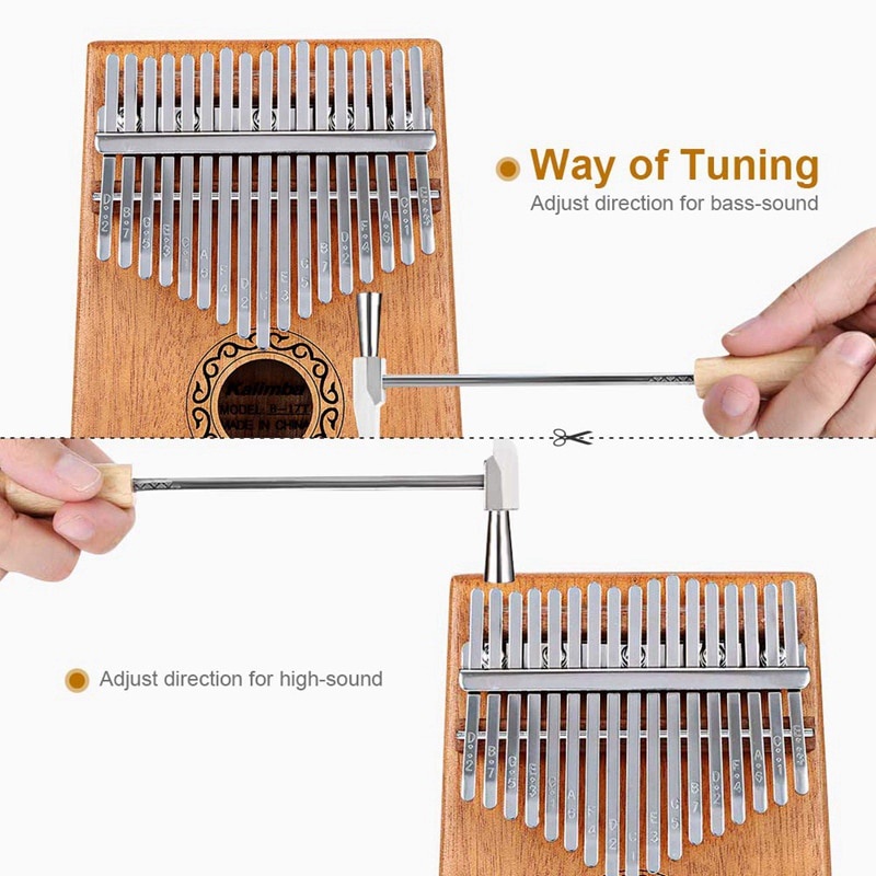 Cega Kalimba Thumb Piano Musical Toys 17 Note Sound - 17UP - Wooden