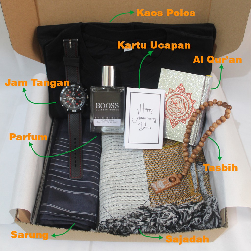 Hampers Cowok Peralatan Sholat Murah Kado Cowok Muslim Gift Box Kado Ultah Hampers Lebaran Idul Fitr