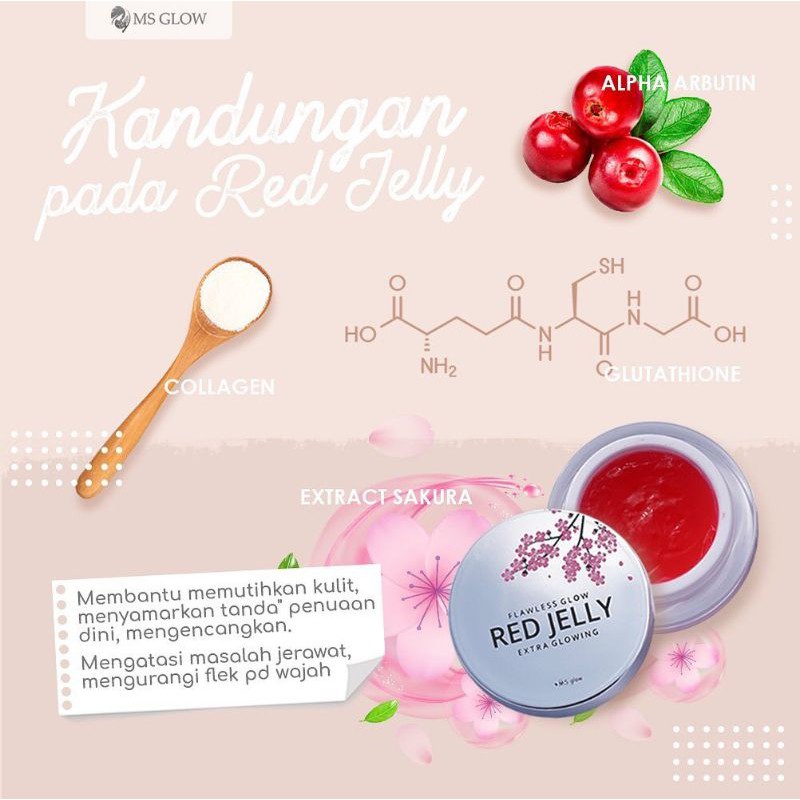 MS GLOW RED JELLY FLAWLESS / RED JELLY MS GLOW / MS GLOW RED JELLY / MS GLOW