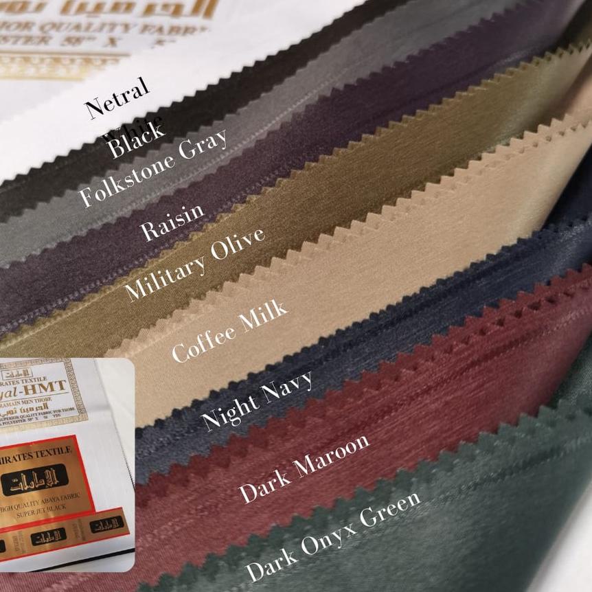 ۝ 50CM ROYAL HMT (SALUR) NETRAL WHITE/ KAIN HARAMAIN MEN THOBE BAHAN GAMIS PRIA MERK EMIRATES ☃