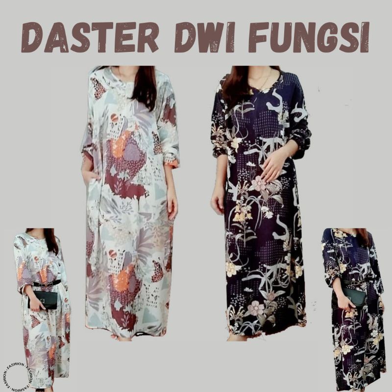 DASTER WANITA / BAJU DASTER / DASTER PANJANG / BAJU TIDUR DASTER / DASTER RAYON VISCOSE PREMIUM
