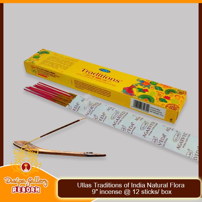 Ullas Traditions of India Natural Flora 9&quot; incense @ 12 sticks/ box