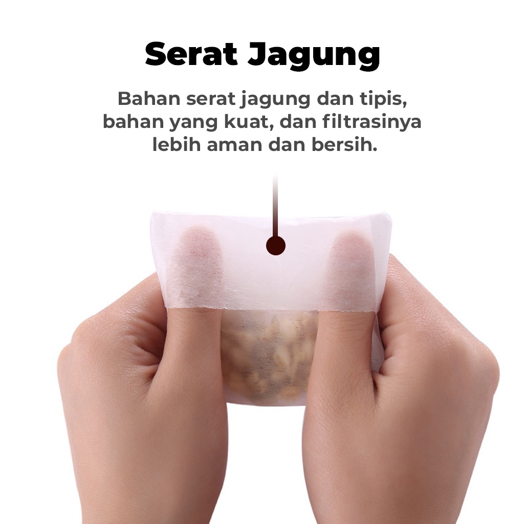 Kantung Teh Celup Kosong 100 Pcs Food Grade Teabag Herbal