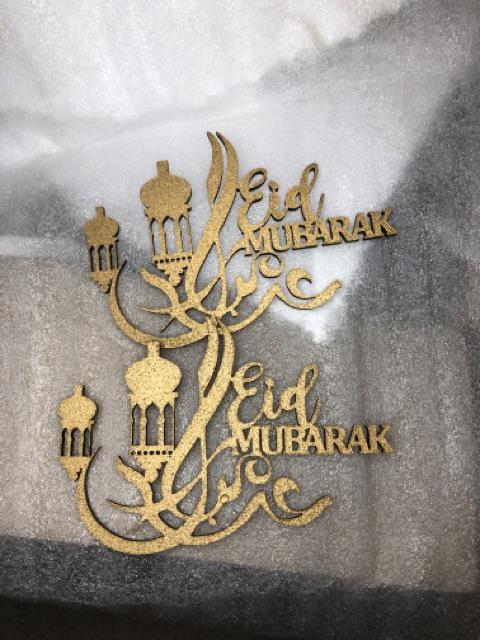 Hiasan Hampers Lebaran Cake Topper Eid Mubarak Ramadan Ramadhan Parcel