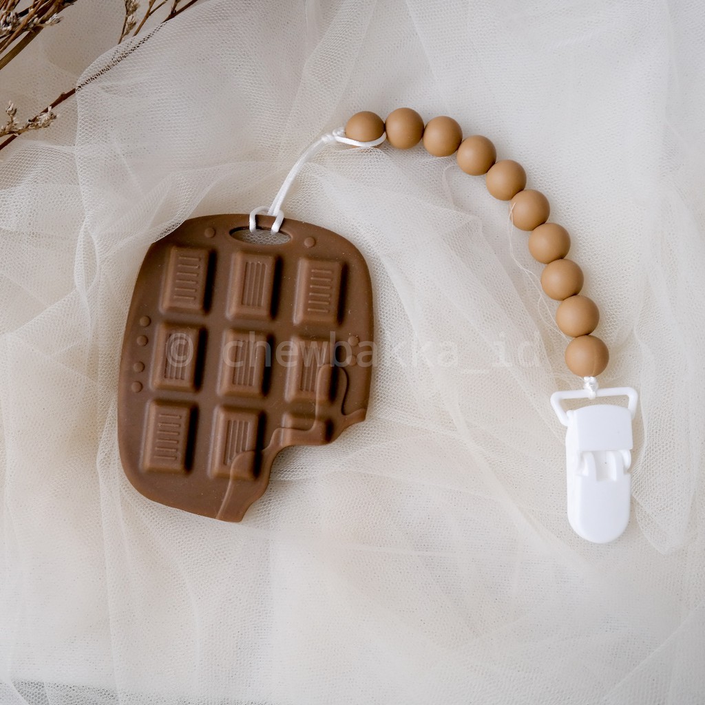 SILICONE BABY TEETHER CHOCO BRUNCH SNACK