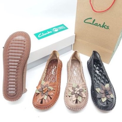 Clarks flat Bunga Rg 21509 / sepatu Wanita Clarks / Clarks wanit