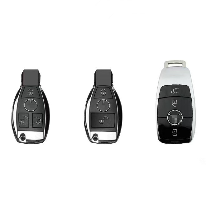 Case Pelindung Remote Kunci Mobil Keyless Bahan Kulit Asli Untuk Mercedes Ben