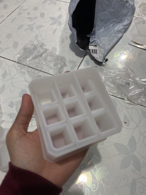 Inf Inf ✿ Kotak Cetakan Perhiasan Bahan Resin Silikon Dengan 9 Slot Epoxy Resin