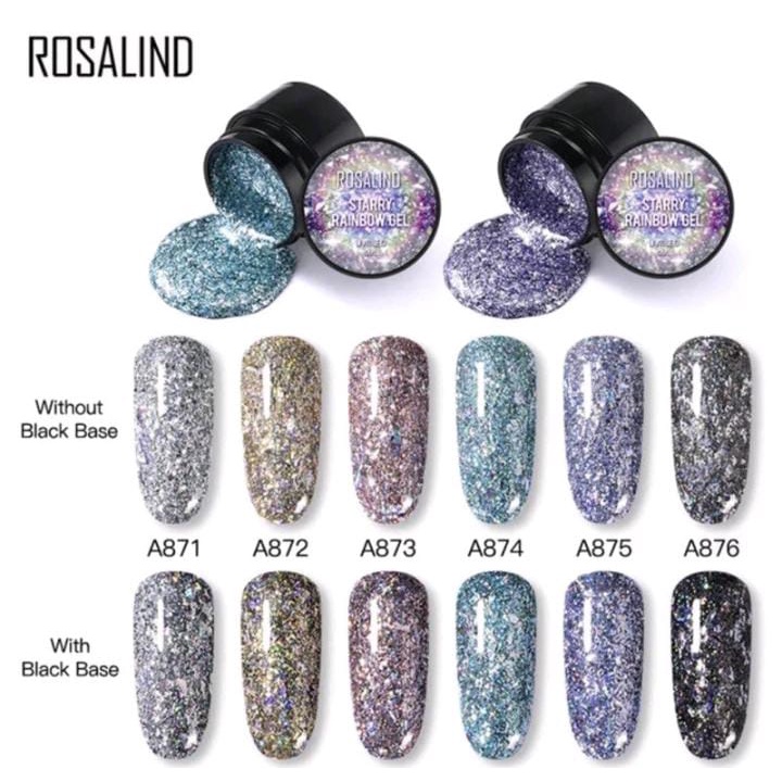 ROSALIND STARRY RAINBOW GLITTER POT 5gr KUTEK GLITTER STARRY ROSALIND TAHAN 2 BULAN