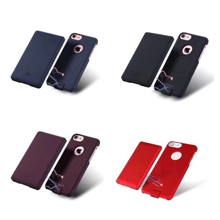 "Iphone 7  Plus Power Case Bank 5000Mah 2in1 Smart Cover Charging"