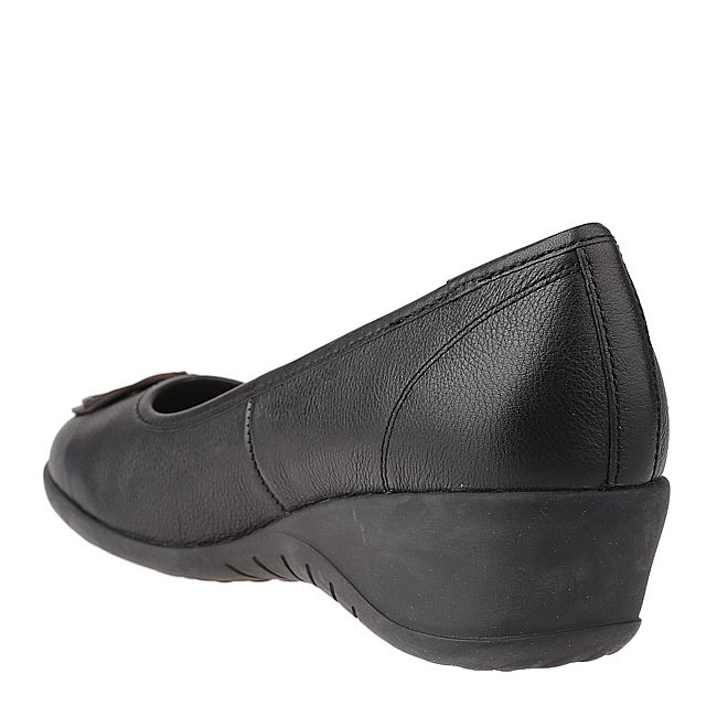 SEPATU WEDGES KULIT HUSH PUPPIES WANITA ORIGINAL TERBARU HITAM HW11