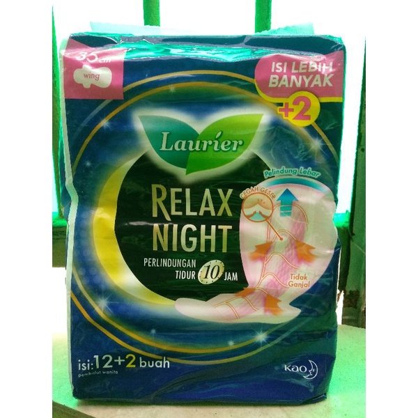 Laurier Relax night 35cm, laurier wings relax night